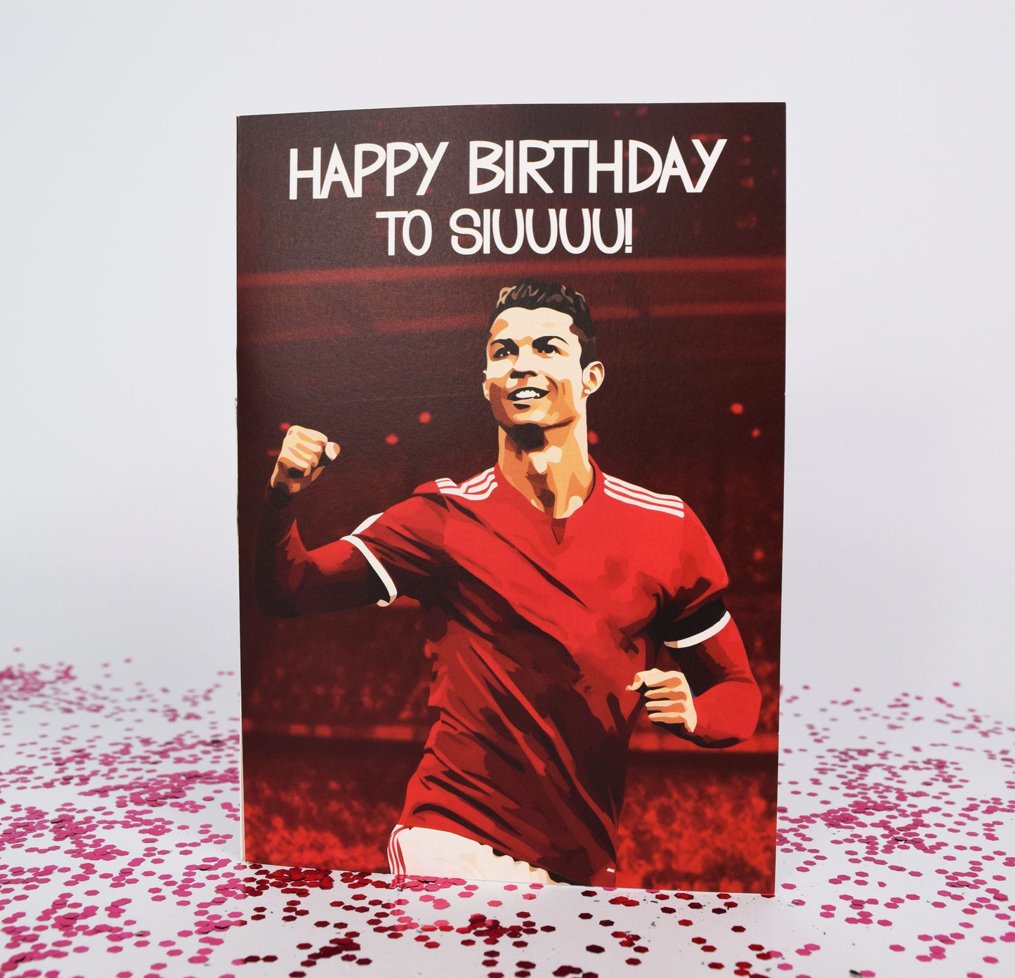The Manchester CR7 Never-Ending Birthday Card Prank plays RIVALS Song + Glitter